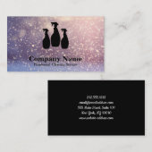 エレガントなクリーニングサービスグリッターの《写真》ぼけ味 名刺 (正面/裏面)