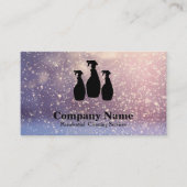 エレガントなクリーニングサービスグリッターの《写真》ぼけ味 名刺 (正面)