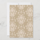 エレガントなクリームとゴールドのイスラム教徒の結婚式 招待状 (裏面)