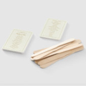 エレガントなクリームゴールドの結婚式プログラム ハンドファン (組立なし)