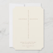 エレガントなクリーム色のスクリプトクロス写真 シーズンカード (正面)