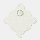 エレガントなクリーム色のスノーベリー+ユーカリのブライダルシャワー フェイバーボックス (折り畳みなし)