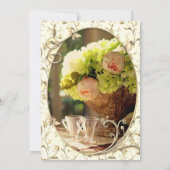 エレガントなクリーム色のバラの母の日ブランチ招待状 招待状 (裏面)