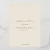 エレガントなクリーム色の聖書クロス箔 ホリデーカード 箔シーズンカード (裏面)