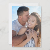 エレガントなクリーム色の4枚写真2面結婚式 セーブザデート (裏面)