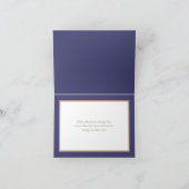 エレガントなクロッカスの花環と白いバラの感謝カード サンキューカード (内部)