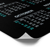 エレガントなクロック カレンダー 2023 ポスター (角)