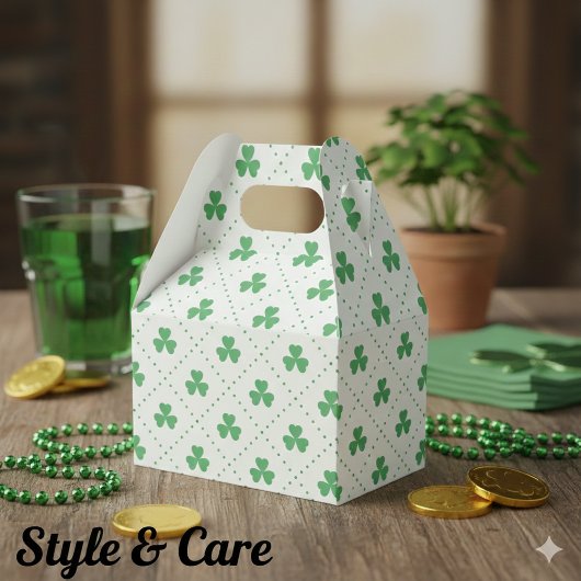 エレガントなクローバーパターン ゲーブル 4.5x2.75x5.5 フェイバーボックス