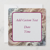 エレガントなグラデーション パステルレースパターン 招待状 (裏面)