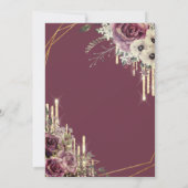 エレガントなグリッターが滴る、華やかなキンチェアパーティー 招待状 (裏面)