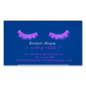 エレガントなグリッターのつけまつげ、メイクアップアーティスト マグネット名刺 (正面)