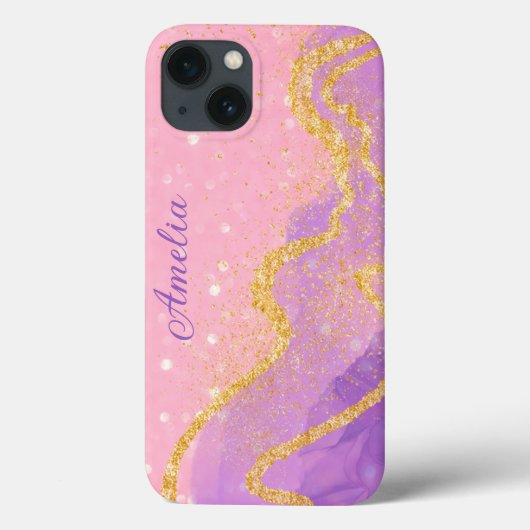 エレガントなグリッターのイニシャル名 Case-Mate iPhoneケース (裏面)