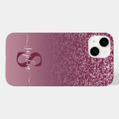 エレガントなグリッターのイニシャル名 Case-Mate iPhoneケース (裏面 (横))