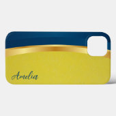 エレガントなグリッターのイニシャル名 Case-Mate iPhoneケース (裏面 (横))