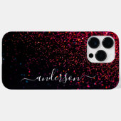 エレガントなグリッターのイニシャル名 Case-Mate iPhoneケース (裏面 (横))