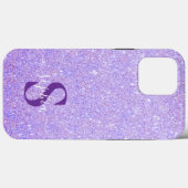 エレガントなグリッターのイニシャル名 Case-Mate iPhoneケース (裏面 (横))