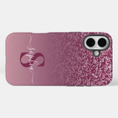 エレガントなグリッターのイニシャル名 Case-Mate iPhoneケース (裏面 (横))