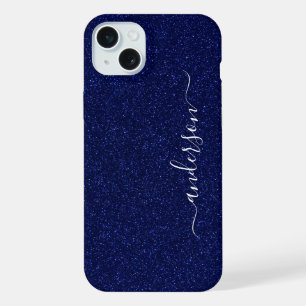エレガントなグリッターのイニシャル名 iPhone 15 PLUSケース