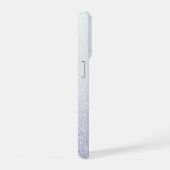 エレガントなグリッターのイニシャル名 iPhoneケース (右側面)