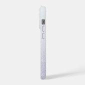 エレガントなグリッターのイニシャル名 iPhoneケース (左側面)