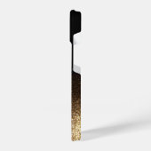 エレガントなグリッターのイニシャル名 iPhoneケース (左側面)