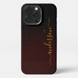 エレガントなグリッターのイニシャル名 iPhone 13 PROケース