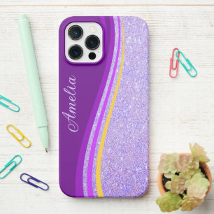 エレガントなグリッターのイニシャル名 iPhone 12 PRO MAXケース