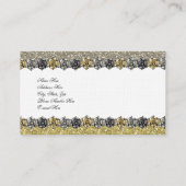 エレガントなグリッターのラインストーンの名刺 名刺 (裏面)