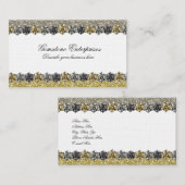 エレガントなグリッターのラインストーンの名刺 名刺 (正面/裏面)