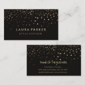エレガントなグリッターの微妙で黒くフェイクな背景 名刺 (正面/裏面)