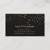 エレガントなグリッターの微妙で黒くフェイクな背景 名刺 (裏面)