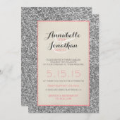 エレガントなグリッターの結婚式の発表の招待状 招待状 (正面/裏面)
