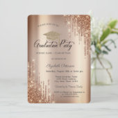 エレガントなグリッター ドリップス, 学士帽 卒業 招待状 (スタンド正面)