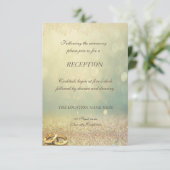 エレガントなグリッター ボケ, リングス ウェディング レセプション 招待状 (スタンド正面)