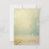 エレガントなグリッター ボケ, リングス ウェディング レセプション 招待状 (裏面)