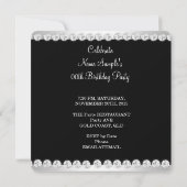 エレガントなグリッター ライムグリーン ハート シューズ 誕生日 招待状 (裏面)