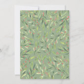 エレガントなグリーンとクリスマスパーティ 招待状 (裏面)