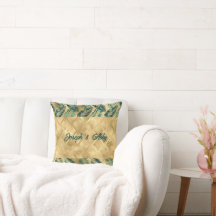 エレガントなグリーンとゴールドの葉