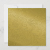 エレガントなグリーンとゴールドの50周年招待状 招待状 (裏面)