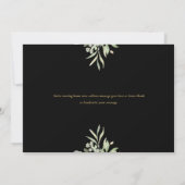 エレガントなグリーンとブラックゴールドの新居案内カード 案内状 (裏面)