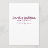 エレガントなグリーンとホワイトの結婚式招待状 プログラム (裏面)