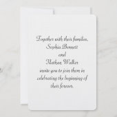 エレガントなグリーンと花の結婚式招待状 招待状 (裏面)