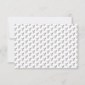 エレガントなグリーンと花の野生の花の結婚式 出欠カード (裏面)