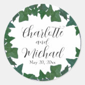 エレガントなグリーンのイギリスイivy ラウンドシール (正面)