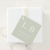 エレガントなグリーンのイニシャル フェイバータグ (インサイチュ)