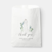 エレガントなグリーンのウェディングドレス ブライダルシャワー フェイバーバッグ (正面)