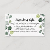 エレガントなグリーンのハネムーン ウェディング ウィッシュ ウェル エンクロージャーカード (正面)