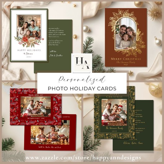 エレガントなグリーンの写真 ゴールド 箔シーズンカード