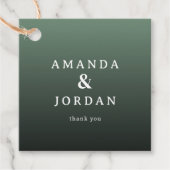 エレガントなグリーンの感謝タグ フェイバータグ (正面)