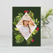 エレガントなグリーンの植物写真 シーズンカード (スタンド正面)